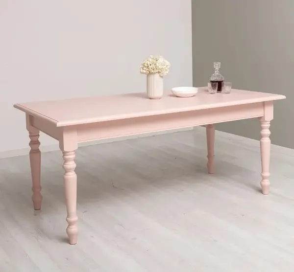 Masa de sufragerie cu picioare strunjite, 180x90, din stejar