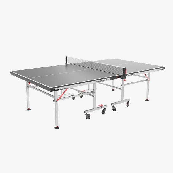 Masă de tenis masă pentru interior compactă cu filet inovator, TTT 130.2 Negru