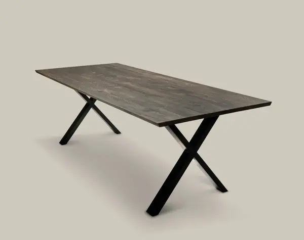 Masa din Lemn Masiv Stejar Afumat, 240x100x75 cm