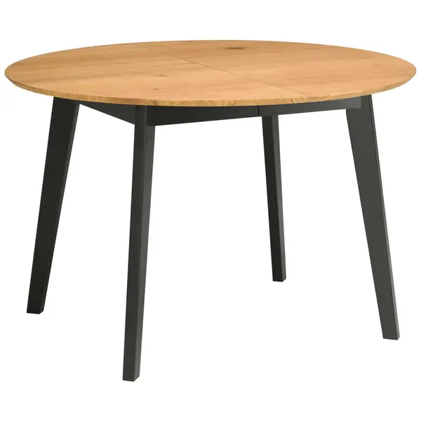 Masă din lemn, material pe bază de lemn, 120-200/120/74 cm,