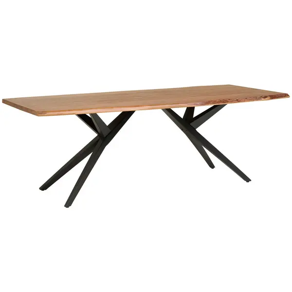 Masă din lemn, metal, 220/100/76 cm,