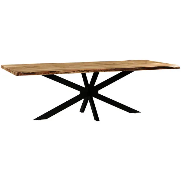 Masă din lemn, metal, 240/110/76 cm,