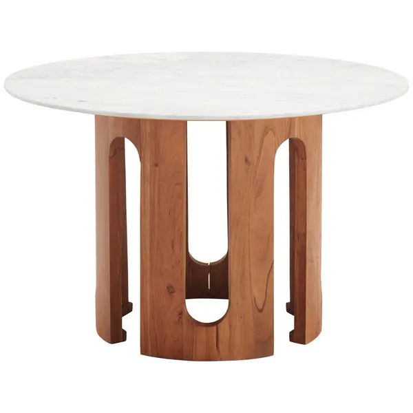 Masă din lemn, piatră, 120/120/76 cm,