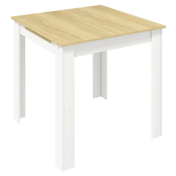 Masă din material pe bază de lemn, 80-120/80/75,5 cm,