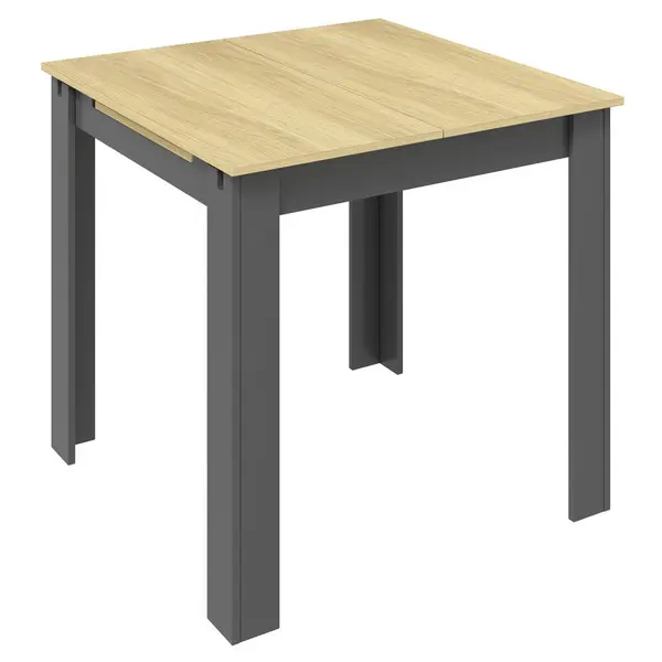 Masă din material pe bază de lemn, 80-120/80/75 cm,