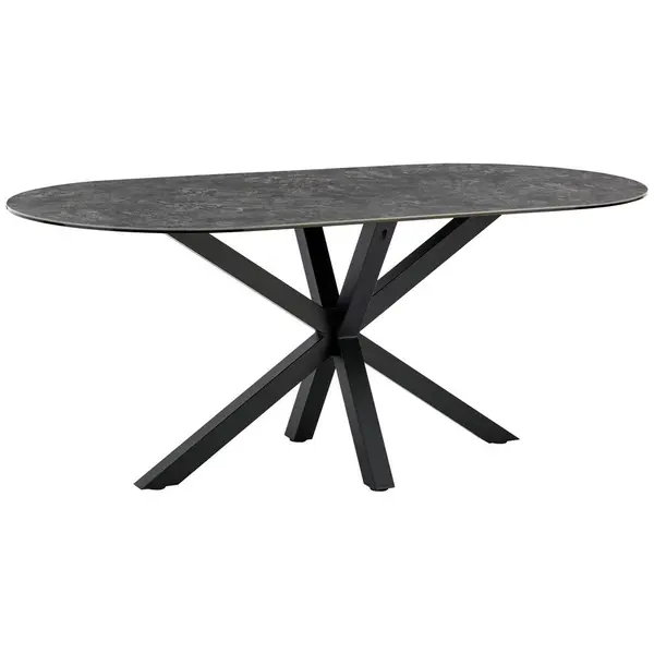 Masă din metal, ceramică, 180/90/75 cm,