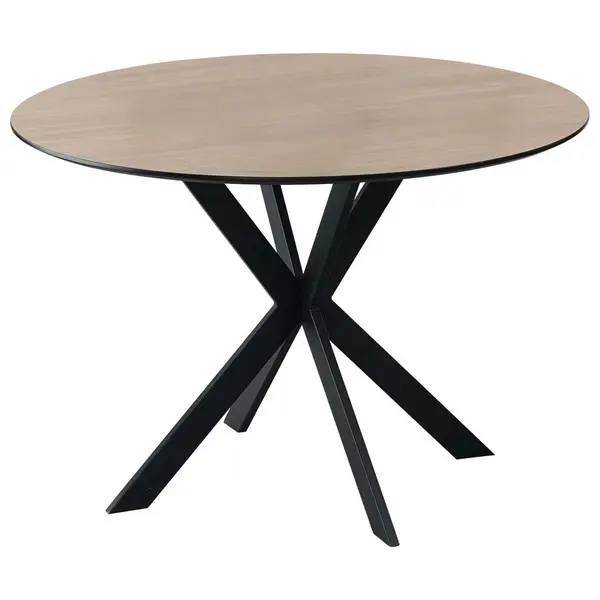 Masă din metal, material pe bază de lemn, 110/110/75 cm,