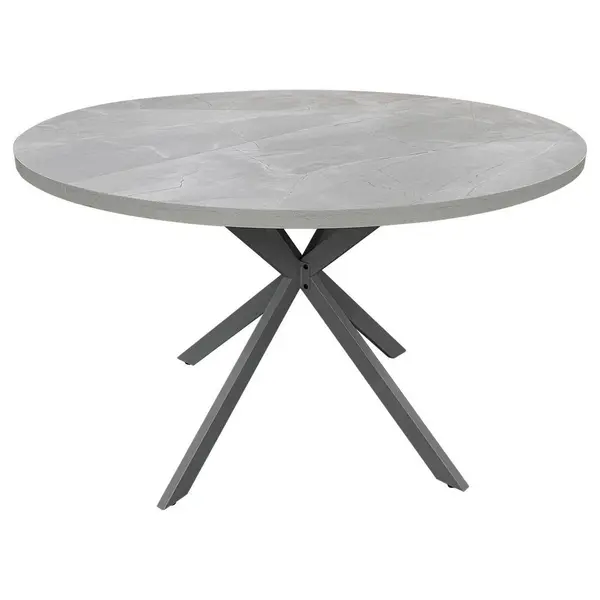 Masă din metal, material pe bază de lemn, 120/120/75 cm,