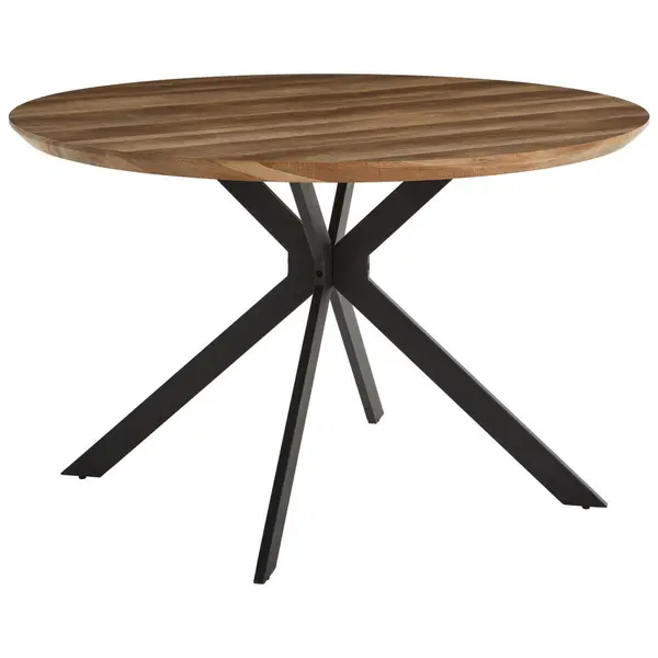 Masă din metal, material pe bază de lemn, 120/76 cm