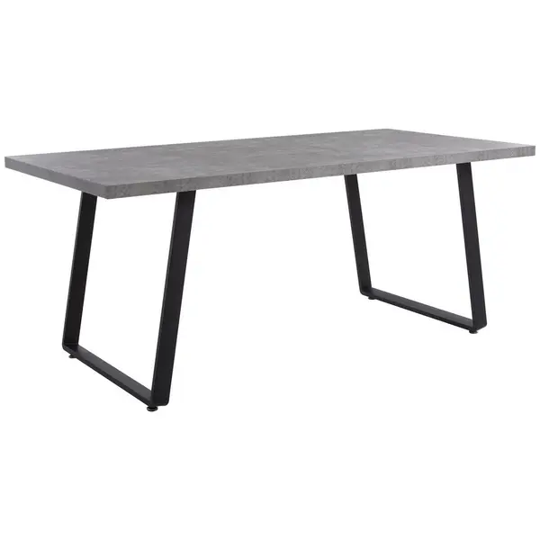 Masă din metal, material pe bază de lemn, 180/90/76 cm,