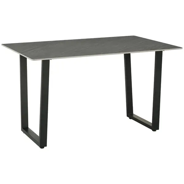 Masă din metal, piatră, 140/90/76 cm,