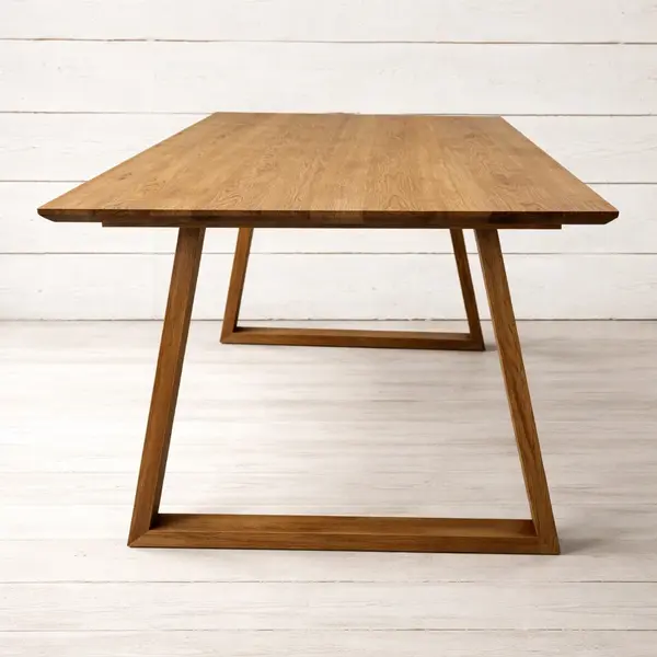 Masa dining Albis Trapez din stejar masiv 200x95 240x95 cm 240x95x75 cm (10 persoane)