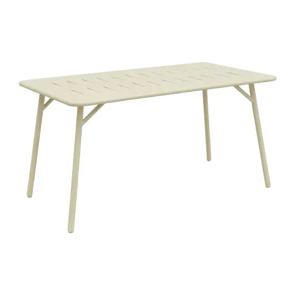 Masa dining Moraja, metal, Crem, 140x80x70 cm