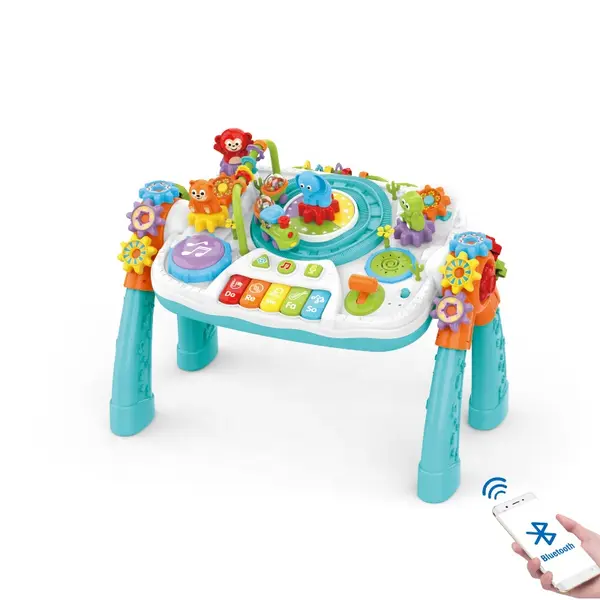 Masa educativa multifunctionala 3 in 1 cu suprafata de constructie, desen si joaca interactiva