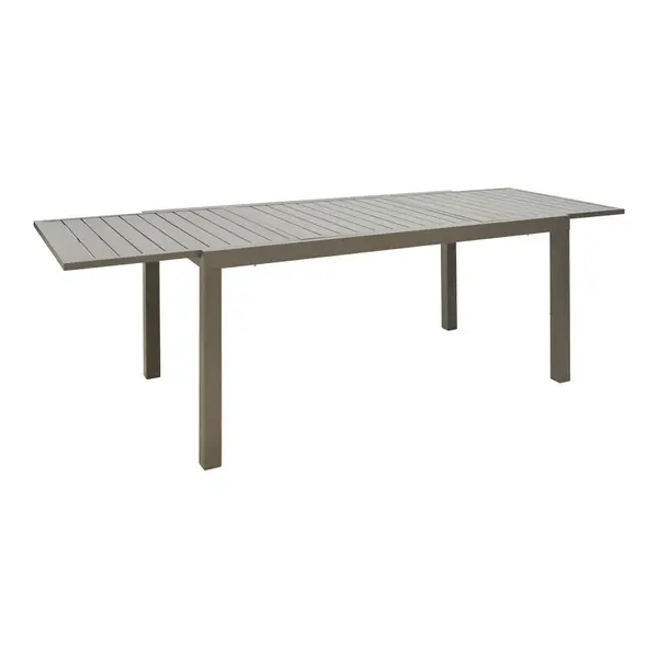 Masa extensibila cu functie versatila Lafla, Aluminiu, Champagne, 160-240x90x75 cm