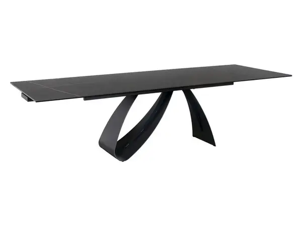 Masa extensibila Diuna Ceramic negru mat - L160-240 cm