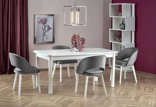 Masa extensibila Florian L160-228 cm alb/alb