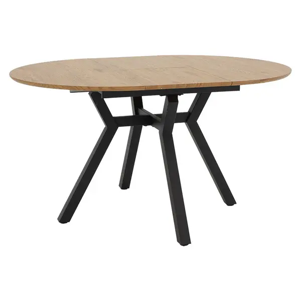 Masa extensibila Frances MDF de culoare sonoma - negru 100 - 140x100x75cm