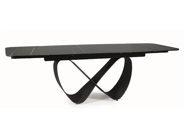 Masa extensibila Infinity Ceramic negru/negru mat - L160-240 cm