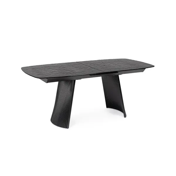 Masa extensibila OLIVER GLASS 180(220) x 90 CM - Negru