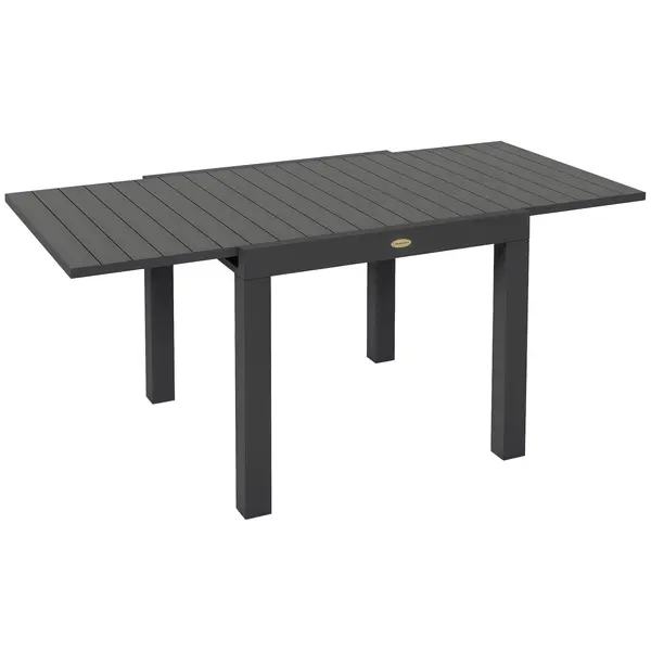 Masă extensibilă pentru terasă Outsunny, cu 4-6 locuri, 81-162 cm | Aosom Romania