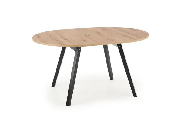Masa extensibilă Ruben stejar artizan/negru – L102-142 x l102 x h73 cm