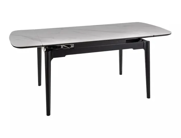 Masa extensibila Sento alb/negru L120-180xl80 cm