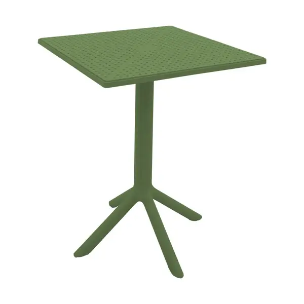 Masa Groovy pakoworld pp perforata verde inchis 60x60x76cm Masa Groovy pakoworld pp perforată verde închis 60x60x76cm