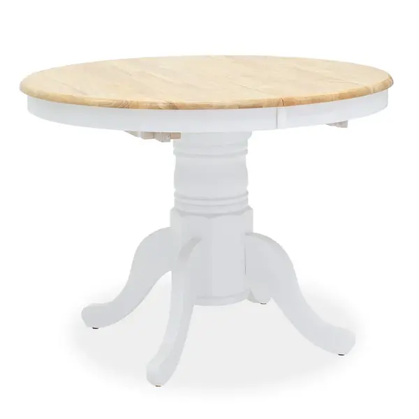 Masa Lars Extensibila, Alb - Natural, 100-138x100x75 cm