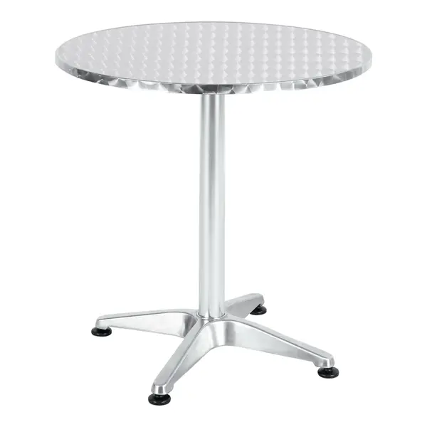 Masa Lazo crom aluminiu, D70x70 cm