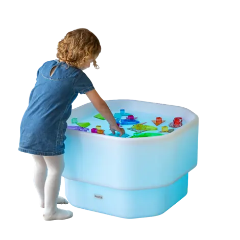 Masa luminoasa Discovery Glow Mini Tuff, pentru activitati educative senzoriale