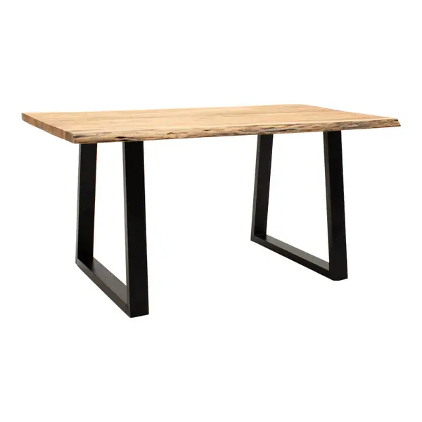 Masa Miles Slim Boho, Lemn de salcam, Natural, 180x90x76 cm