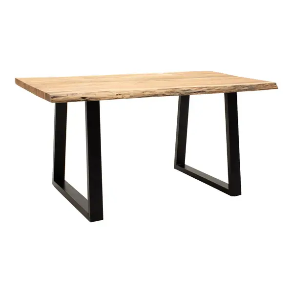 Masa Miles Slim Boho, Pako World, Lemn de salcam, Grosime 3.7 cm, Natural, 200x96x76 cm