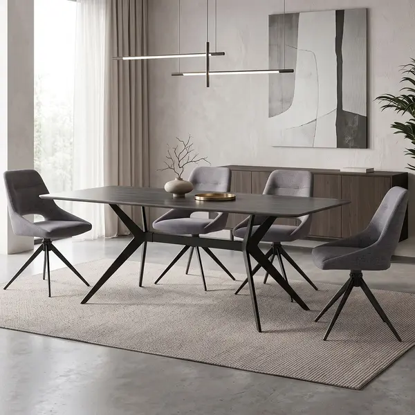 Masa, Olivet, Pako, Negru 180x90x76 cm