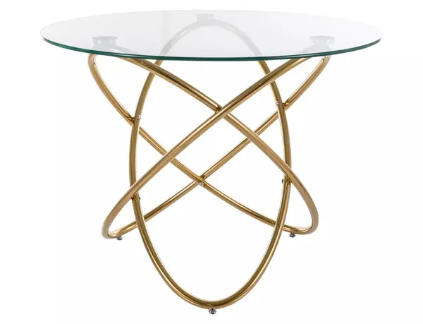 Masa Orbit transparent/auriu ø100 cm