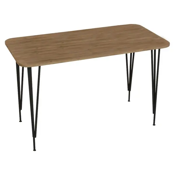 Masa Palkon stejar melaminat metal negru 120x60x73 cm