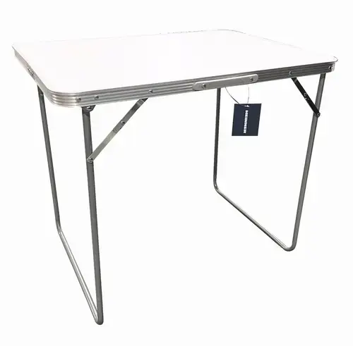 Masa Pliabila Camping Heinner DMPS002, 80x60 cm, metal/MDF (Alb)