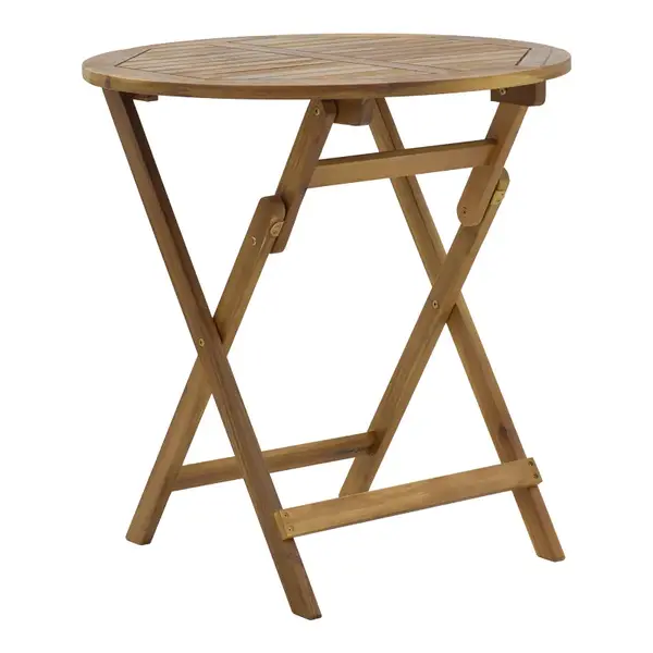 Masa pliabila Capruva pakoworld din lemn acasa natural, acacia, D70x74cm Masă pliabilă Capruva pakoworld din lemn acasă natural, acacia, D70x74cm