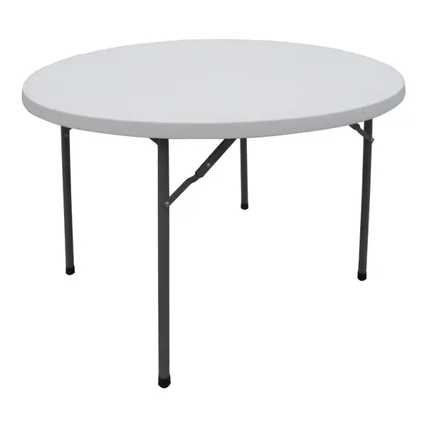 Masa pliabila catering cu functie de confort, rotunda, durabil, alba, D120x74 cm