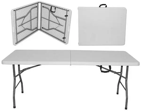 Masă pliabilă pentru catering Horecano - Dreptunghiulară, 180 x 76 cm