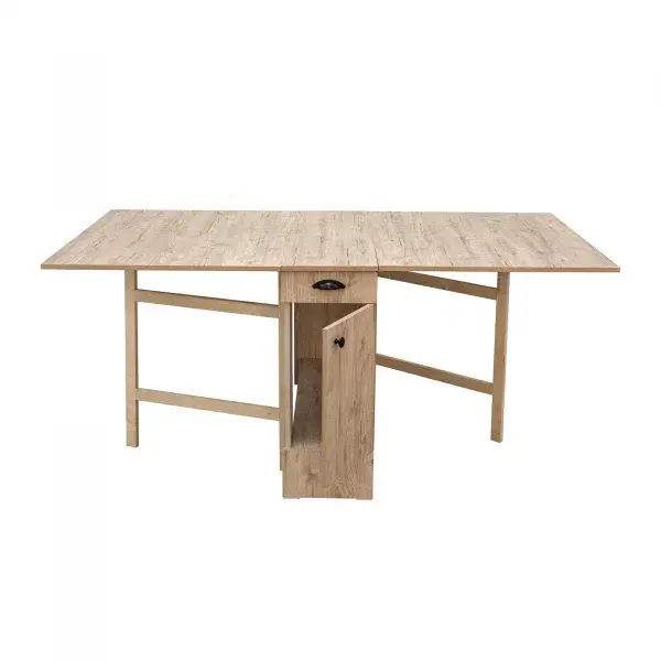 Masa plianta cu role si spatiu depozitare, 8 persoane, sherwood, 92 180x92x80 cm