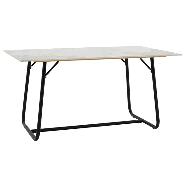 Masa Revello alba, neagra, 150x90x75 cm