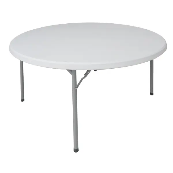 Masa rotunda catering-conferinta Comfort, Lemn, Alb, D150x74 cm