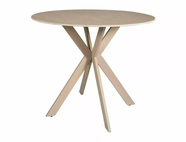 Masa rotunda Talia travertin bej mat/cașmir 90/h73 cm