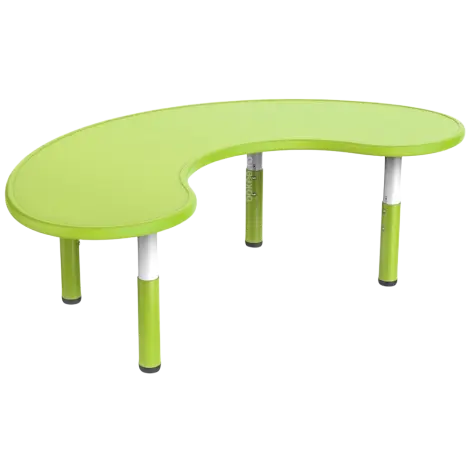 Masa semirotunda verde, din plastic, reglabila, marimea 1-3 pentru gradinita