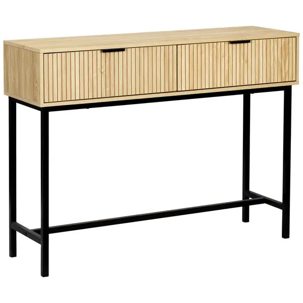 Masă Tip Consolă din metal, material pe bază de lemn, 100/74,5/30 cm