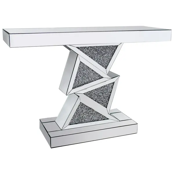 Masă Tip Consolă din sticlă, material pe bază de lemn, 120/35/80 cm