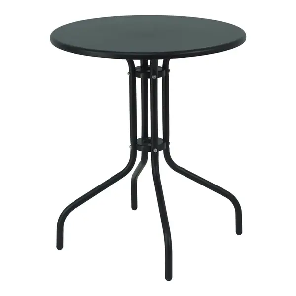 Masa Vergo metal, negru, D60x70 cm