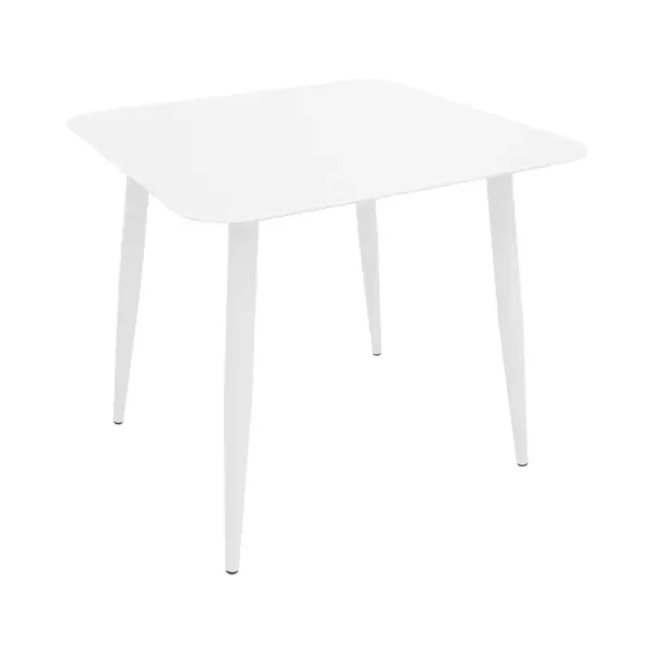 Masa Vista Pakoworld din aluminiu in nuanta alba, 80x80x72cm Masa Vista Pakoworld din aluminiu în nuanță albă, 80x80x72cm