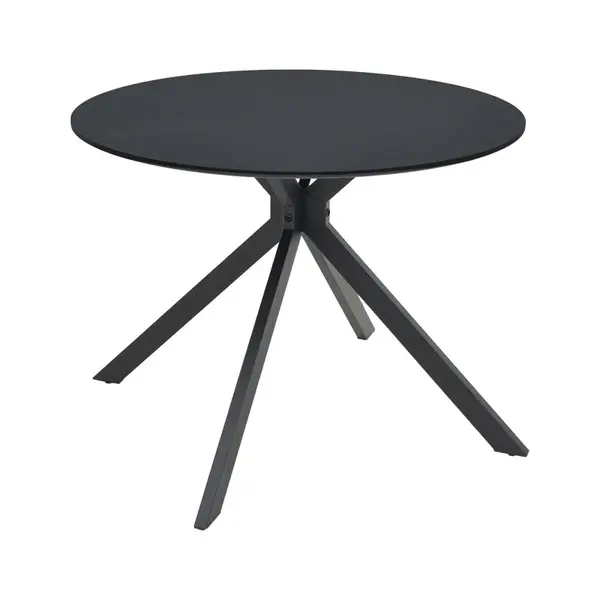 Masa Xuson Natural mdf, negru, D80x75 cm